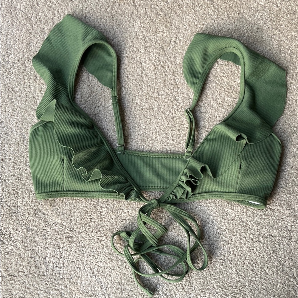 🪷ZAFUL Flutter of Youth Season Green Bikini - TOP ONLY
